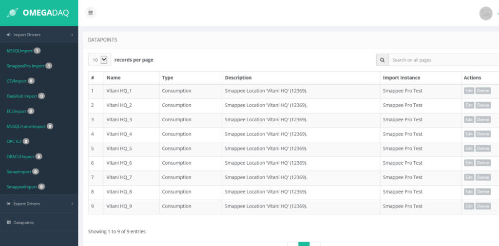 Datahub og OMEGA DAQ